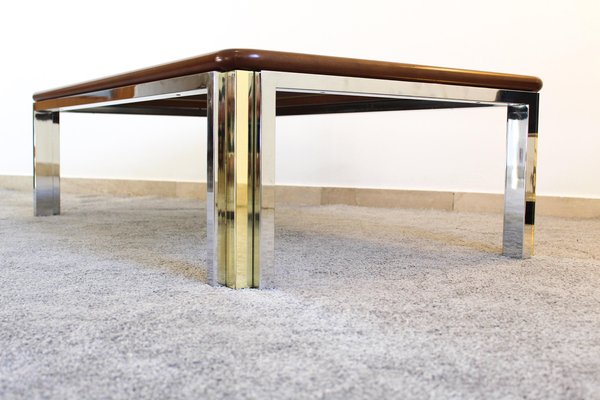 Smoked Glass Coffee Table, 1970s-OAQ-1169400