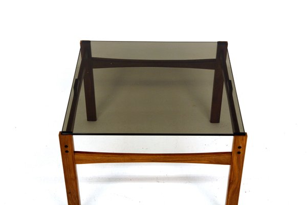 Smoked Glass Coffee Table, Sweden, 1960-GEK-1054229