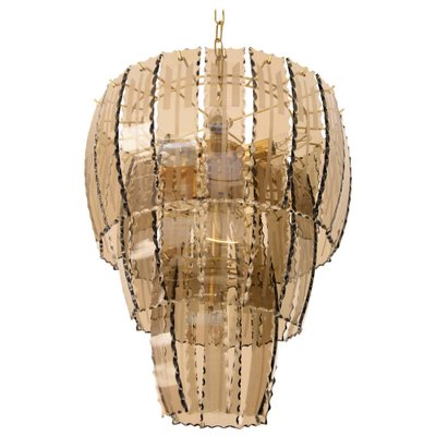 Smoked Glass Serrated Chandelier-SPD-976371