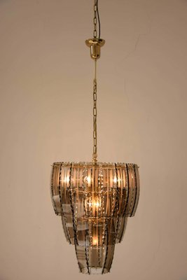 Smoked Glass Serrated Chandelier-SPD-976371