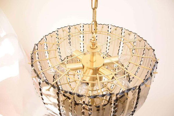 Smoked Glass Serrated Chandelier-SPD-976371