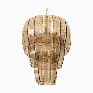 Smoked Glass Serrated Chandelier-SPD-976371