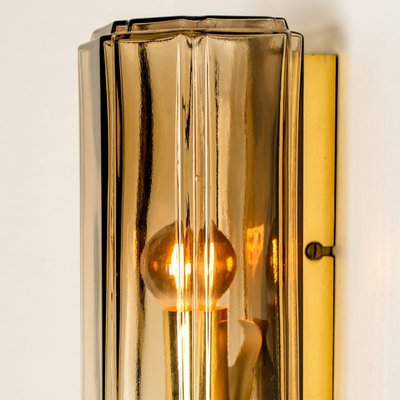 Smoked Glass Wall Light attributed to Glashütte Limburg, Germany, 1960s-VDW-1719590