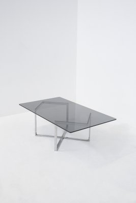 Smoking Table in Glass and Steel by Vittorio Introini-RCE-1219495