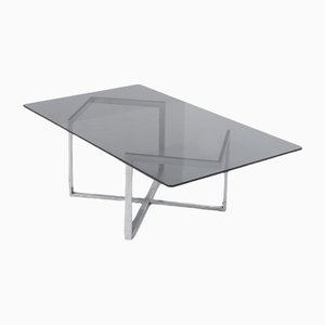 Smoking Table in Glass and Steel by Vittorio Introini-RCE-1219495