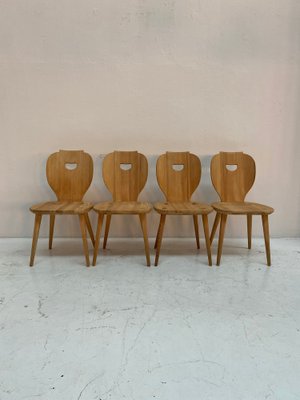 Sörgården Chairs in Pine by Carl Malmsten for Svensk Fur, 1950s, Set of 4-QVY-1756625