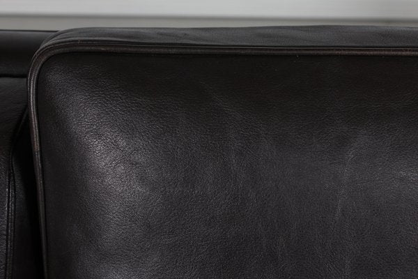 Sofa 2212 Dark Mocha Leather by Børge Mogensen for Fredericia Stolefabrik, 1970s-QQ-1725537