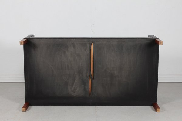 Sofa 2212 Dark Mocha Leather by Børge Mogensen for Fredericia Stolefabrik, 1970s-QQ-1725537