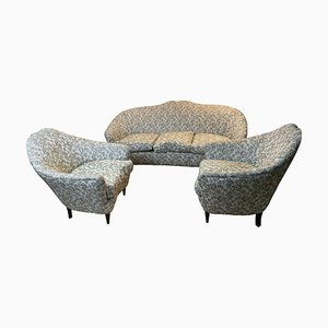 Sofa and Armchairs by Bruno Munari, Set of 3-HQI-1125326