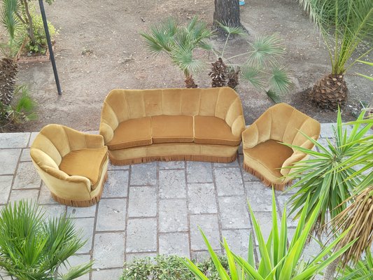 Sofa and Armchairs in the style of Gio Ponti from Isa Bergamo, 1960s, Set of 3-FIP-1774487