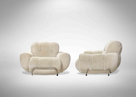 Sofa and Armchairs Set in the style of Adriano Piazzesi, 1970s, Set of 3-ZCI-2029234