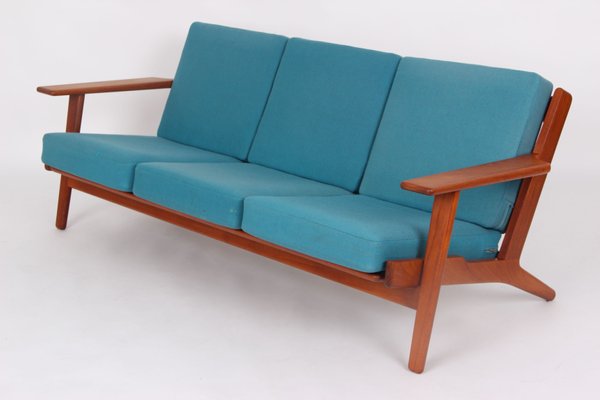 Sofa and Teak Armchairs by Hans J. Wegner for Getama, 1960s, Set of 3-DQ-1952124