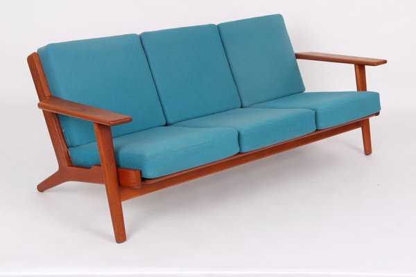 Sofa and Teak Armchairs by Hans J. Wegner for Getama, 1960s, Set of 3-DQ-1952124