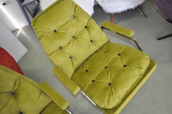 Sofa & Armchairs in Fabric, 1960s, Set of 3-OXJ-701907