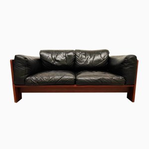 Sofa in Black Leather by Afra & Tobia Scarpa for Gavina-AKW-2021628