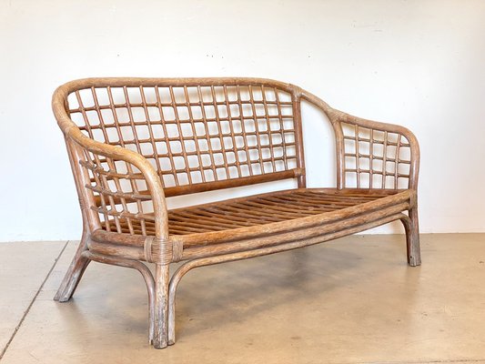 Sofa in Wicker & Bamboo, 1980s-NPC-1317591