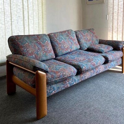 Sofa in Wood and Fabric from Mobil Girgi, 1980s-GTS-1295753