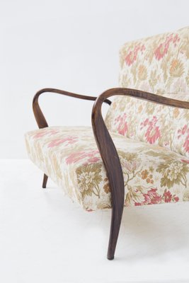 Sofa in Wood and Floral Fabric attributed to Paolo Buffa, 1950s-RCE-1449764