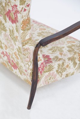 Sofa in Wood and Floral Fabric attributed to Paolo Buffa, 1950s-RCE-1449764