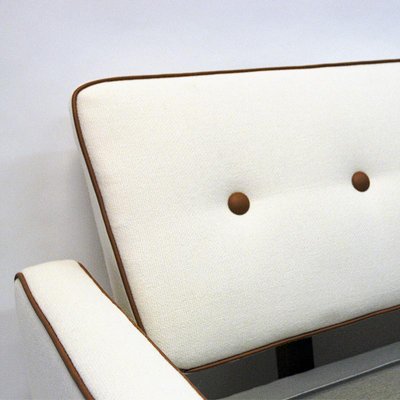 Sofa or Daybed in White Wool from Ire Möbler, Sweden, 1950s-HEU-938851