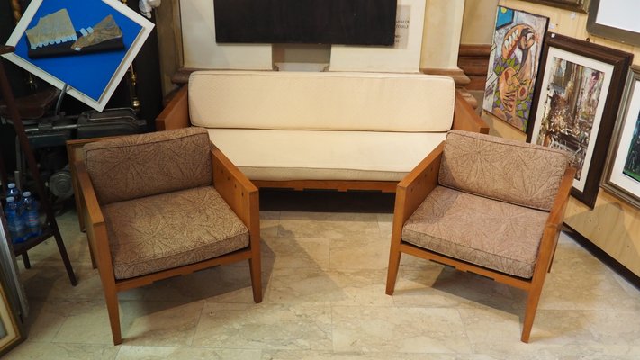 Sofa with Two Armchairs, Set of 3-YNQ-1180270