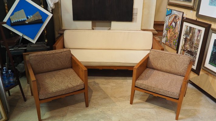 Sofa with Two Armchairs, Set of 3-YNQ-1180270