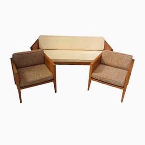 Sofa with Two Armchairs, Set of 3-YNQ-1180270