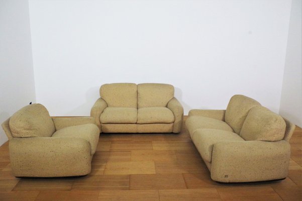 Sofas and Armchair in Wool from Busnelli, 1970s, Set of 3-KNM-1047182