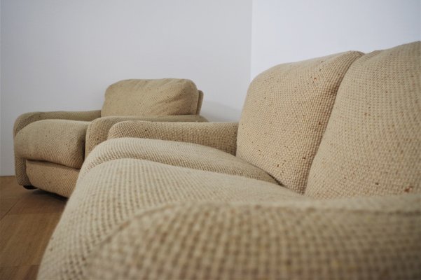 Sofas and Armchair in Wool from Busnelli, 1970s, Set of 3-KNM-1047182