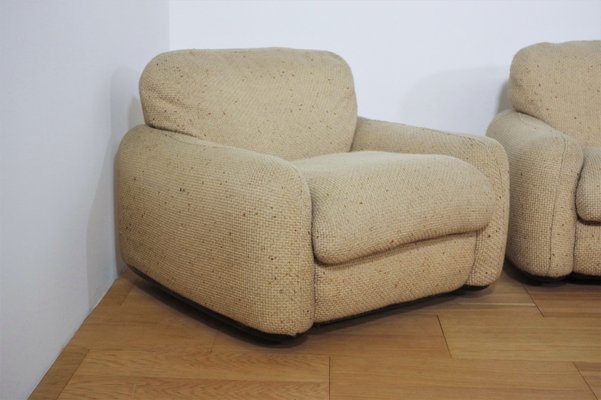 Sofas and Armchair in Wool from Busnelli, 1970s, Set of 3-KNM-1047182