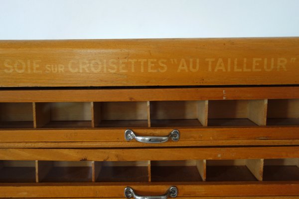 Soie Sur Croisette Haberdashery Display Unit with 4 Vintage Drawers, France, 1930s-XTZ-2020679