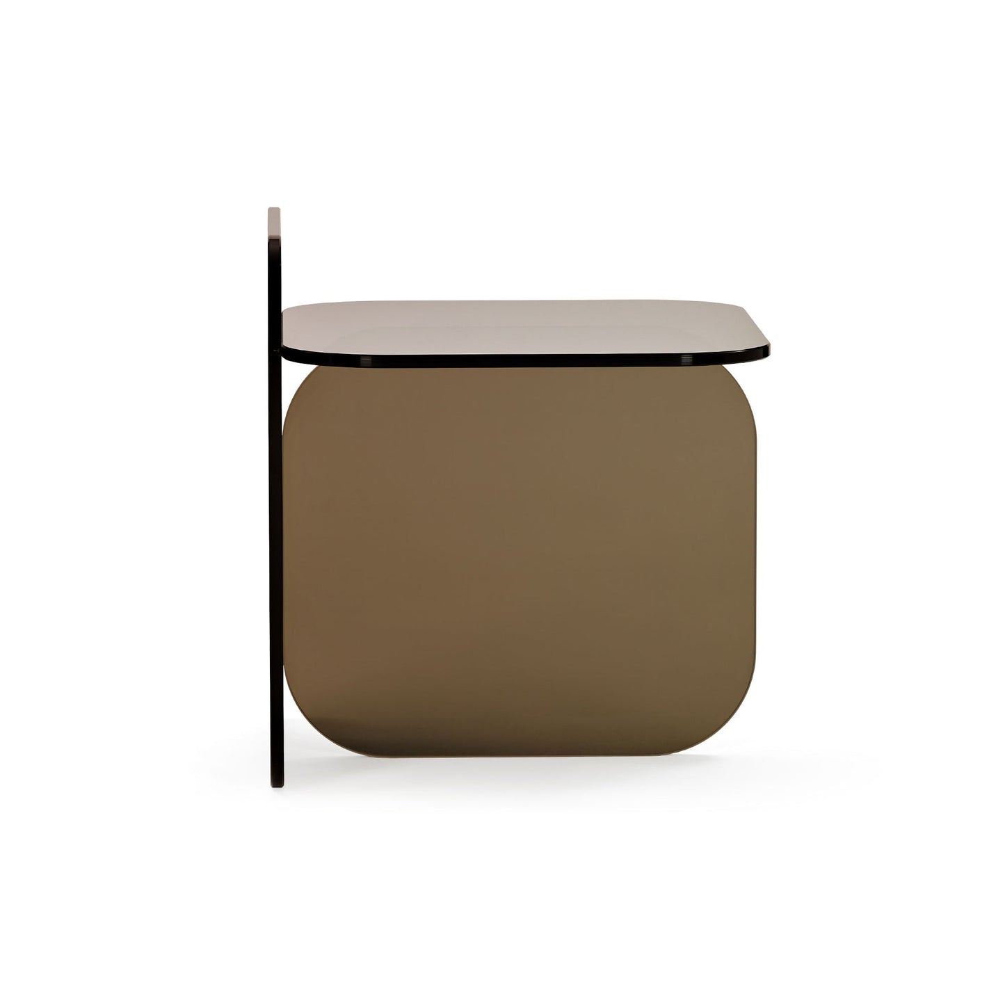 SOL - Rectangular glass side table #Bronze