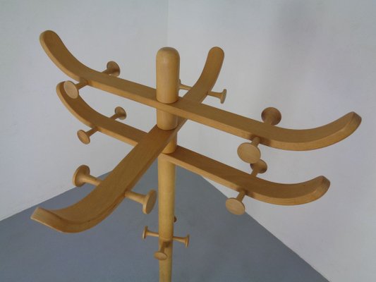 Solid Beech Coat Rack by Søren Nissen & Ebbe Gehl for Aksel Kjersgaard, 1960s-RDW-824008