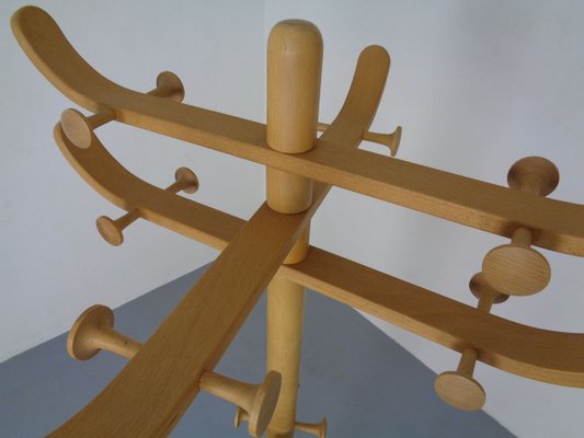 Solid Beech Coat Rack by Søren Nissen & Ebbe Gehl for Aksel Kjersgaard, 1960s-RDW-824008