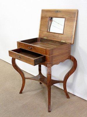 Solid Blonde Walnut Worktable, Late 19th Century-RVK-1020471