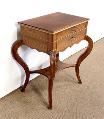 Solid Blonde Walnut Worktable, Late 19th Century-RVK-1020471