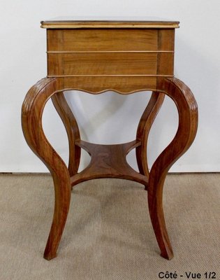 Solid Blonde Walnut Worktable, Late 19th Century-RVK-1020471