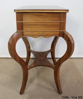 Solid Blonde Walnut Worktable, Late 19th Century-RVK-1020471