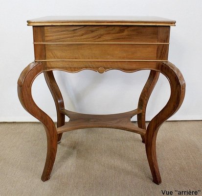 Solid Blonde Walnut Worktable, Late 19th Century-RVK-1020471