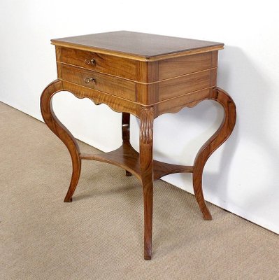 Solid Blonde Walnut Worktable, Late 19th Century-RVK-1020471