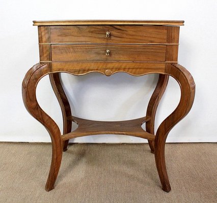 Solid Blonde Walnut Worktable, Late 19th Century-RVK-1020471