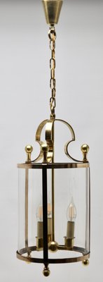 Solid Brass and Glass Lantern or Pendant Lamp by Gaetano Sciolari-MJY-1148859