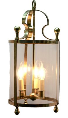 Solid Brass and Glass Lantern or Pendant Lamp by Gaetano Sciolari-MJY-1148859