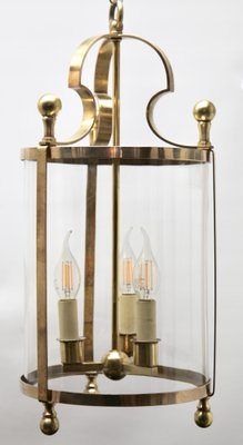 Solid Brass and Glass Lantern or Pendant Lamp by Gaetano Sciolari-MJY-1148859