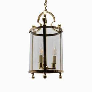 Solid Brass and Glass Lantern or Pendant Lamp by Gaetano Sciolari-MJY-1148859