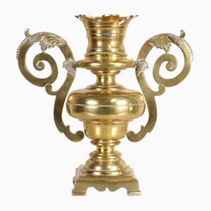 Solid Brass Gilt Vase-VMM-1287220