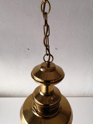 Solid Brass Nautilus Pendant Lamp by Ahlemann + Schlatter, Germany, 1970-RDS-1147909