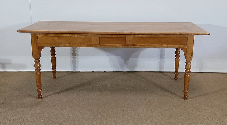 Solid Cherry Farmhouse Table, Late 19th Century-RVK-1286343