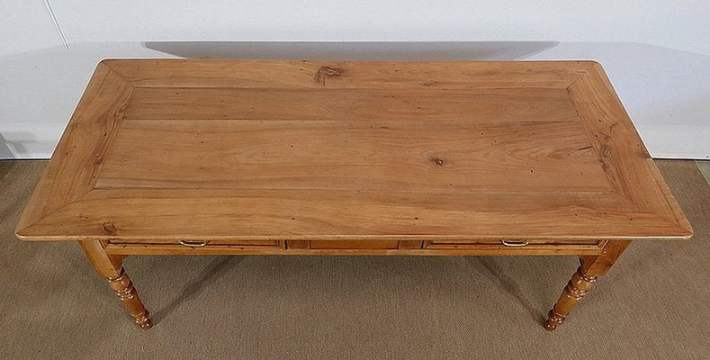 Solid Cherry Farmhouse Table, Late 19th Century-RVK-1286343