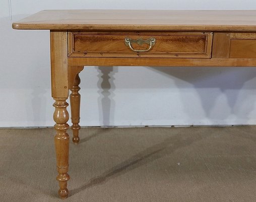 Solid Cherry Farmhouse Table, Late 19th Century-RVK-1286343